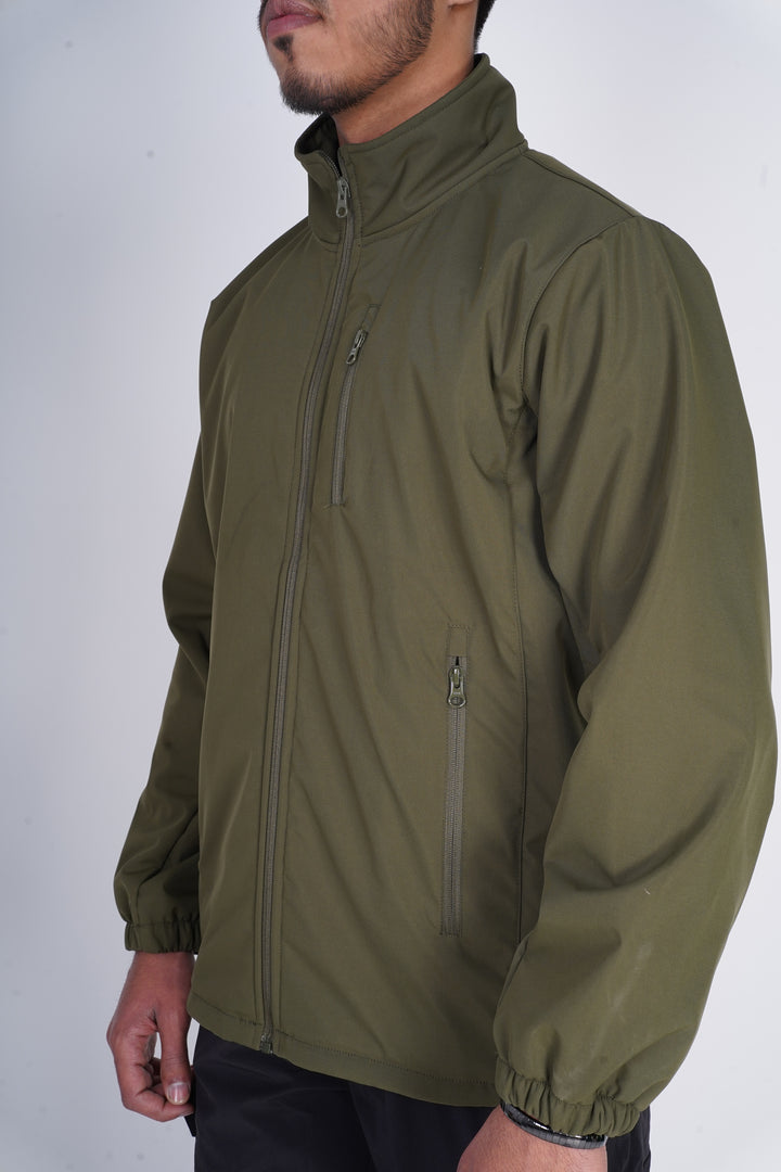 Armsfit Tactical Softshell Jacket – Lightweight Windproof Outdoor Wear (Olive Green)