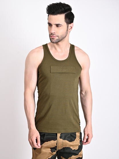 Armsfit Olive Tank (Color - Olive Green) ST-1106