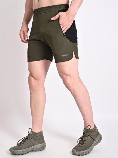 ARMS FIT OLIVE SHORTS