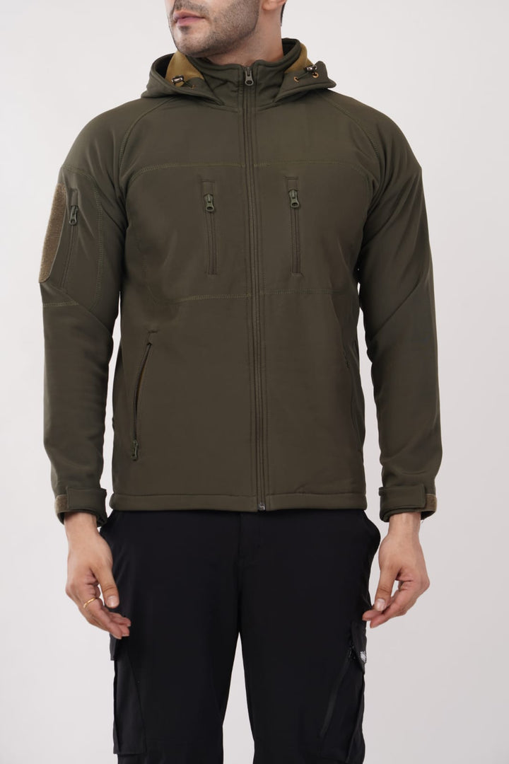 ARMSFIT SOFTSHEEL FLAT LOCK JACKET KHAKI