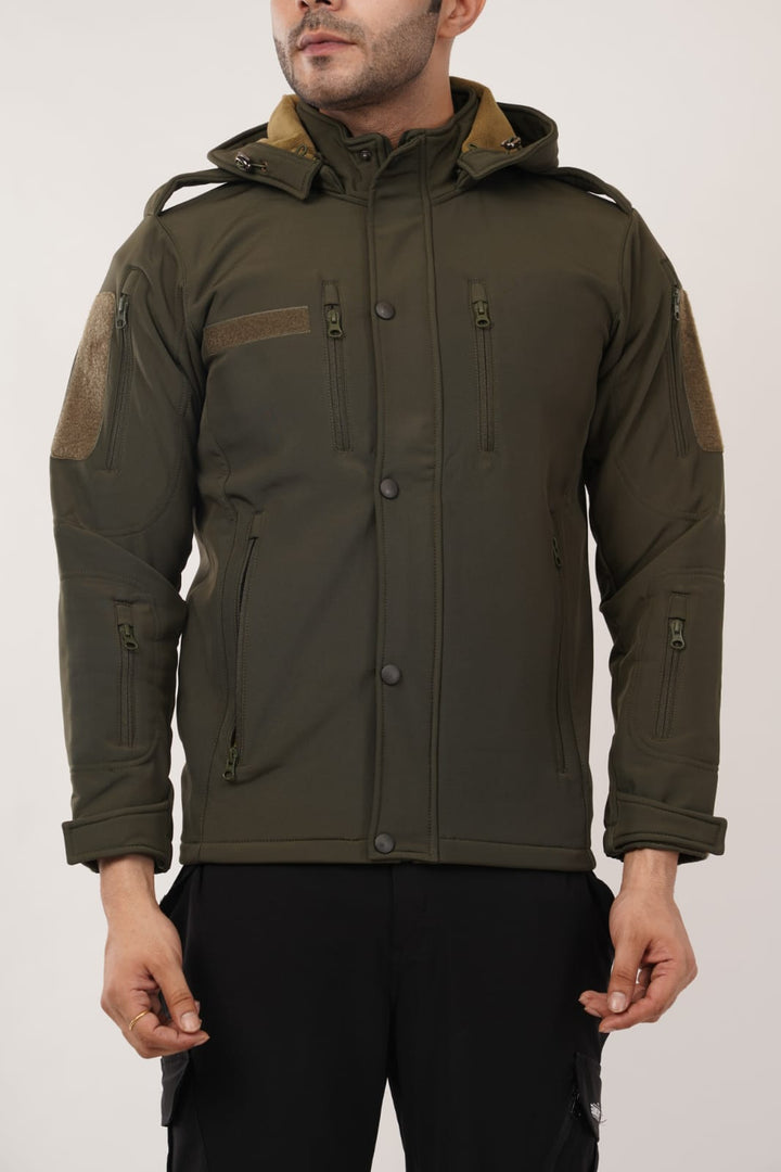 Softshell Winter Jacket with Flap – All-Terrain Cold Weather Gear