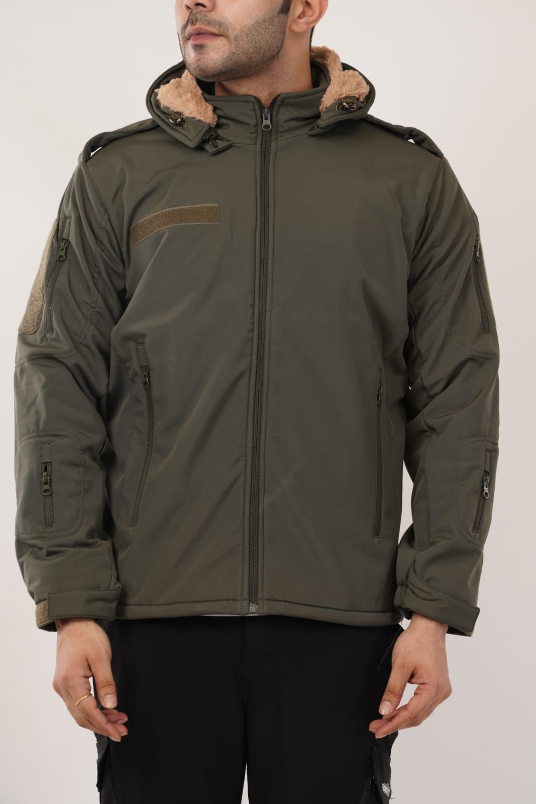 Military Softshell Hooded Jacket (-10°C Protection)