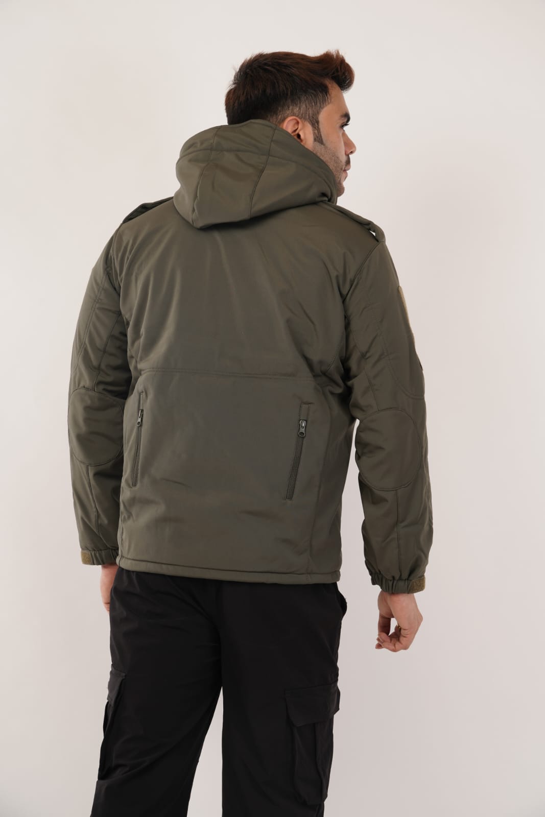Armsfit Tactical Fleece-Lined Winter Jacket – Military Softshell Hooded Jacket (-10°C Protection)