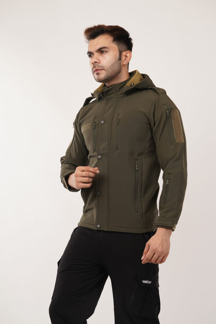 Softshell Winter Jacket with Flap – All-Terrain Cold Weather Gear
