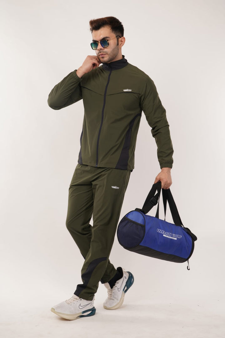 Armsfit Men's Track Suit Set - Full-Zipper Jacket & Track Pants,