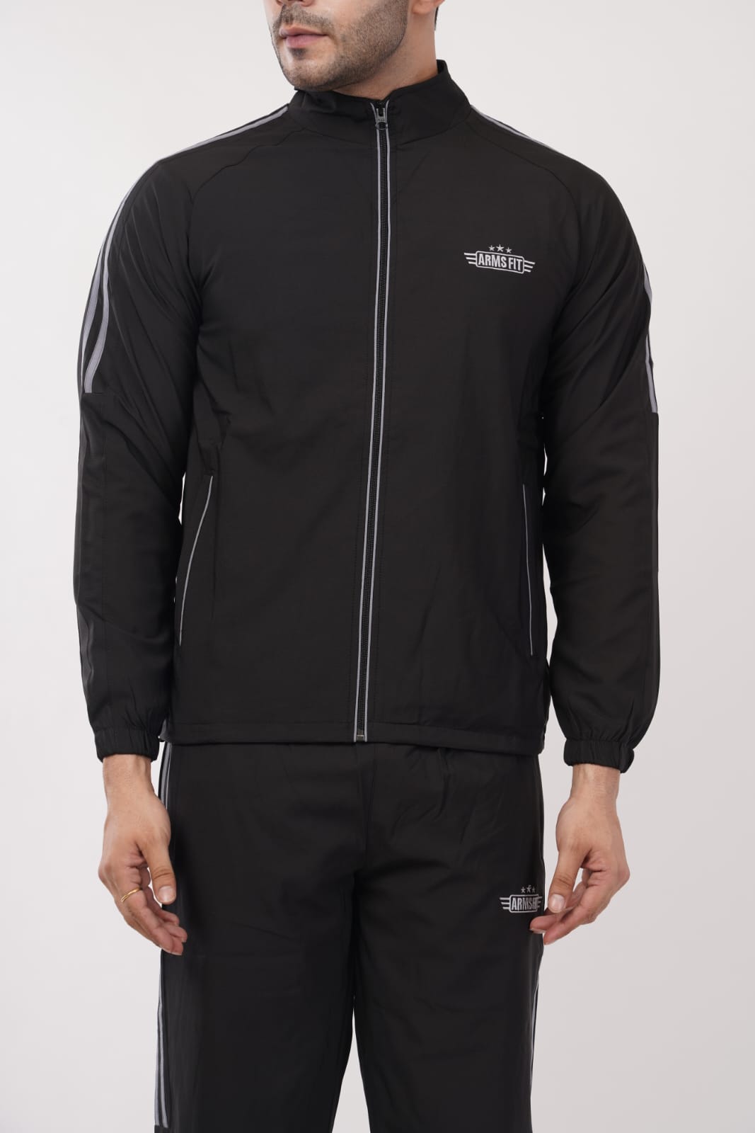 Armsfit Men's Track Suit Set - Full-Zipper Jacket & Track Pants