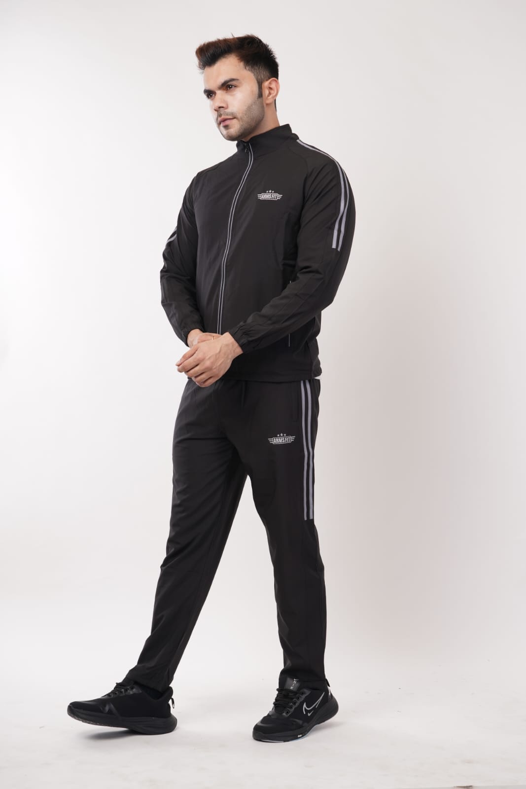 Armsfit Men's Track Suit Set - Full-Zipper Jacket & Track Pants