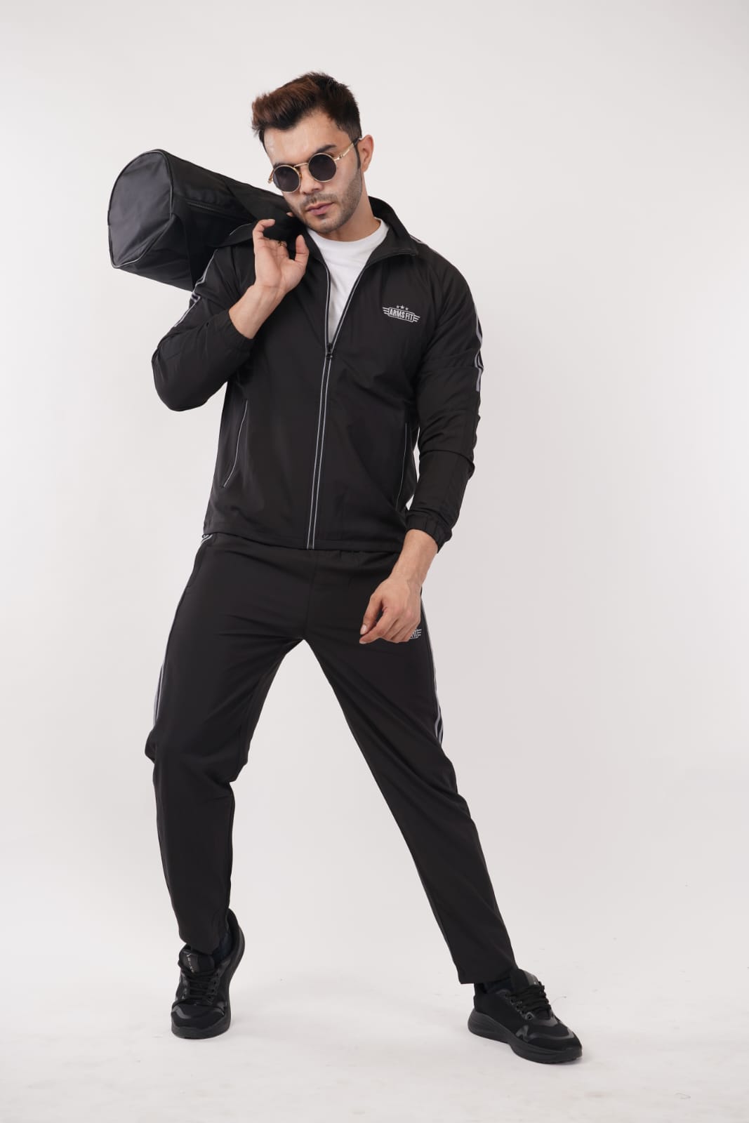 Armsfit Men's Track Suit Set - Full-Zipper Jacket & Track Pants