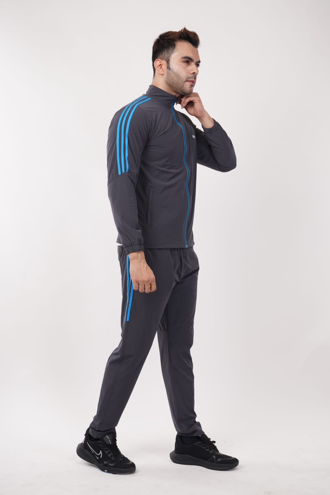 Armsfit Men's Track Suit Set - Full-Zipper Jacket & Track Pants