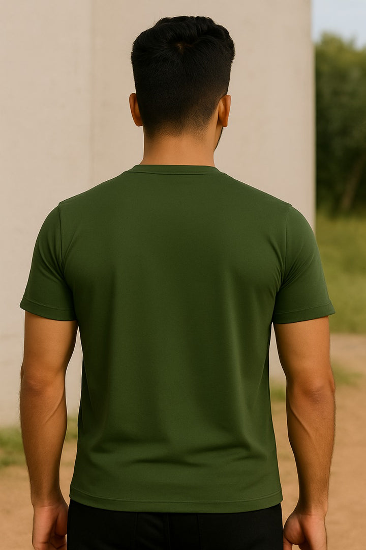INDIA Pride Performance T-Shirt – Olive Green