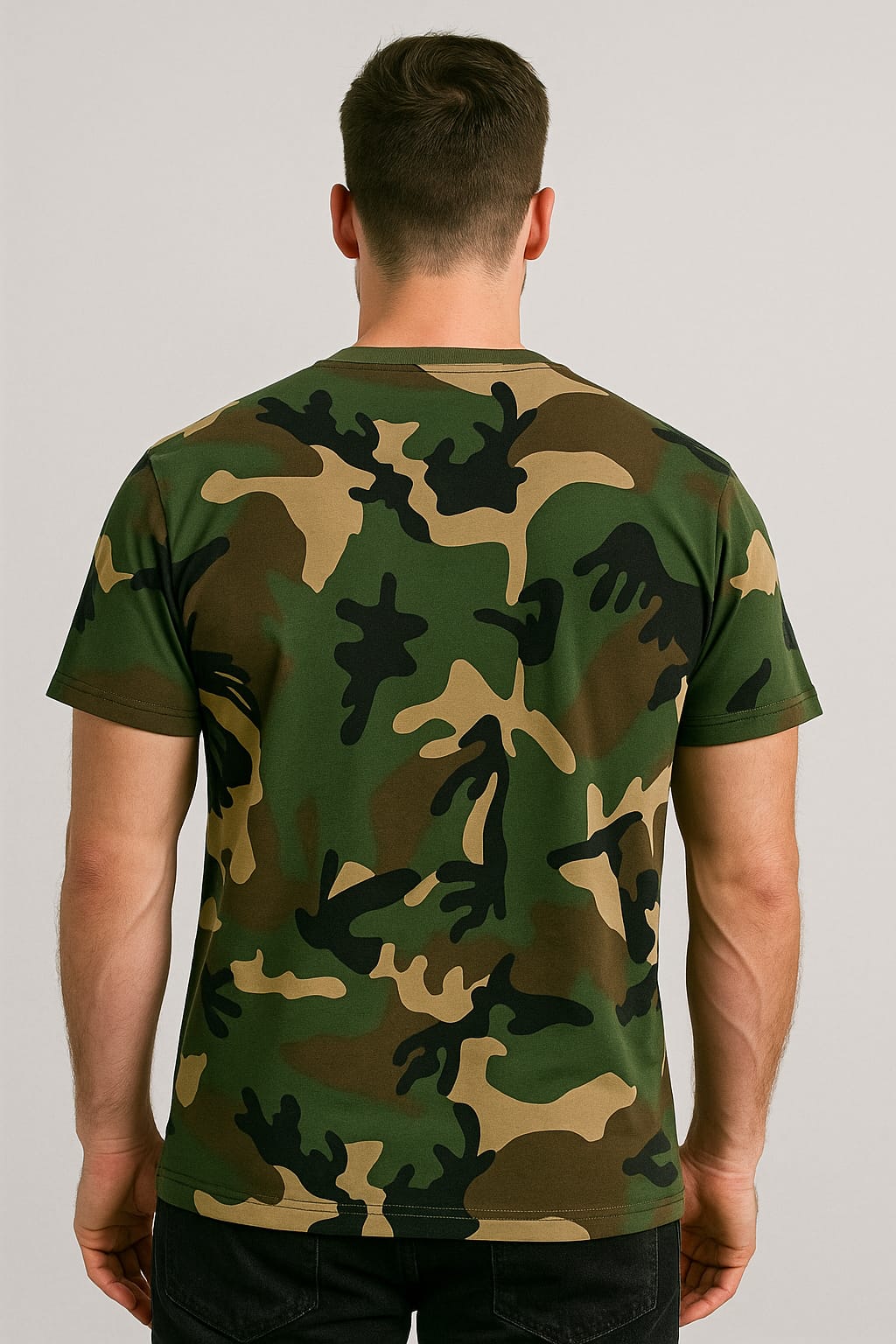 Classic Camo Combat T-Shirt – Military Green