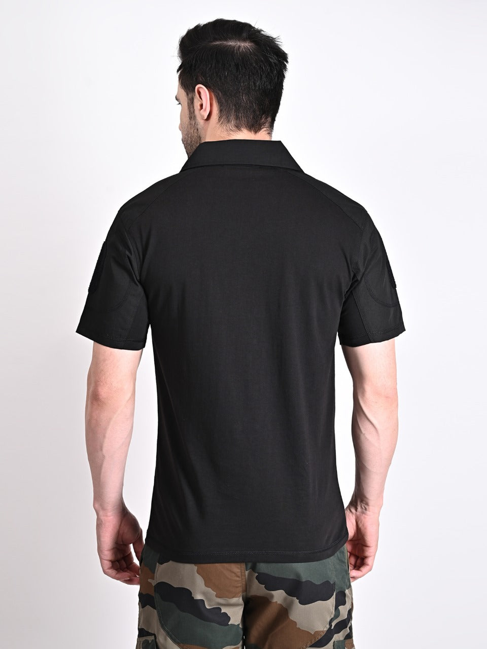 HALF SLEEVES TACTICAL T SHIRT (Color - Black) ST-1019A