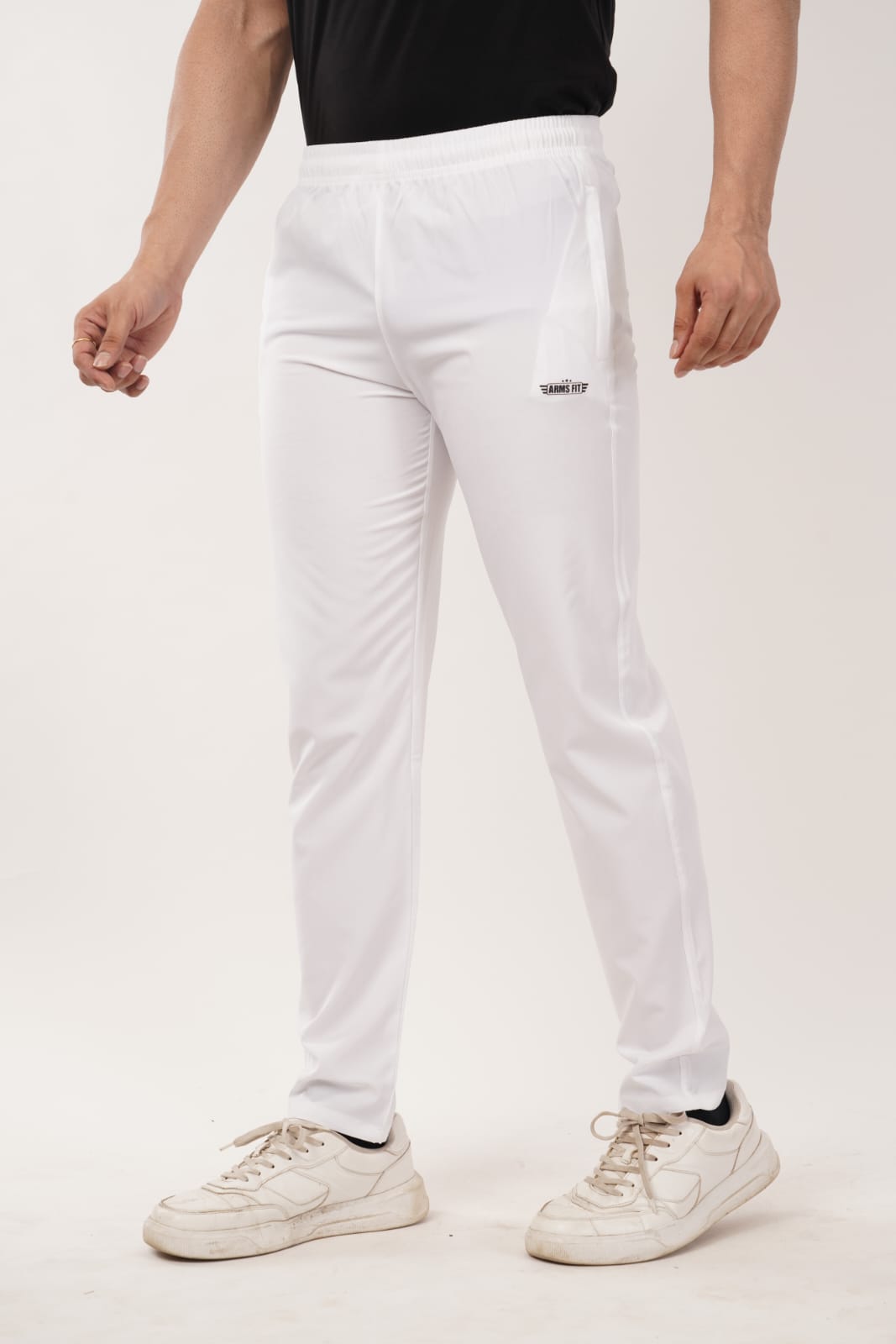 Men’s Activewear Track Pants – Navy Blue & White | Comfort Fit