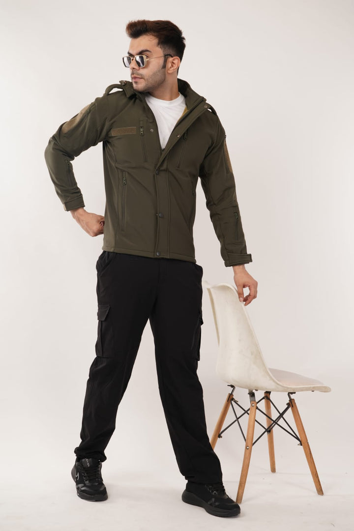 Softshell Winter Jacket with Flap – All-Terrain Cold Weather Gear