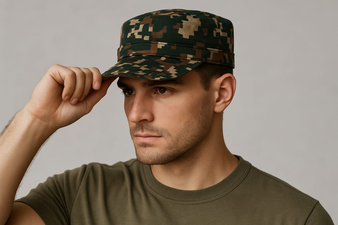 Indian Army Camouflage Bucket Hat – Digital Print Military Style Cap
