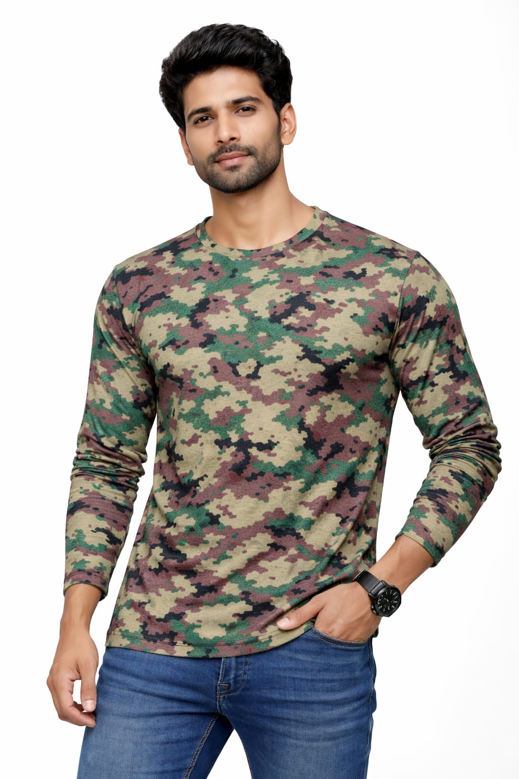 Buy 1 Get 1 Free Camouflage T-Shirt (Color - Leaf) ST-1066